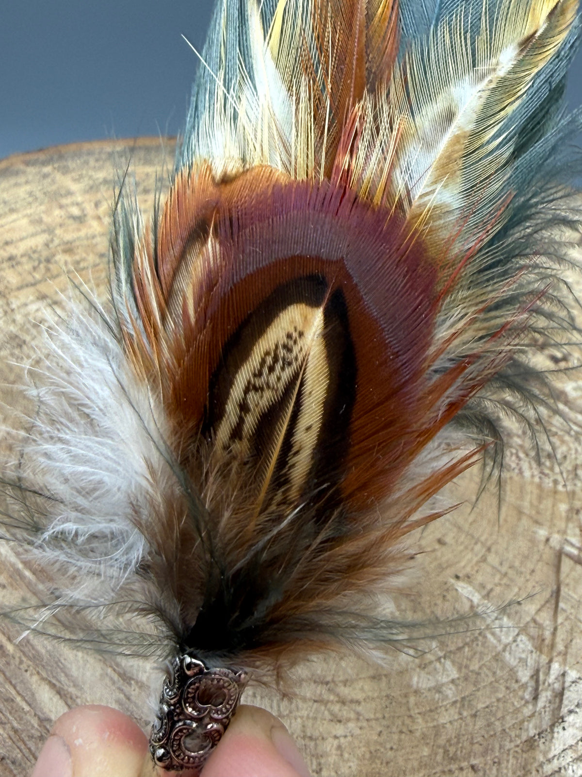 Ornate Feather Hat Brooch