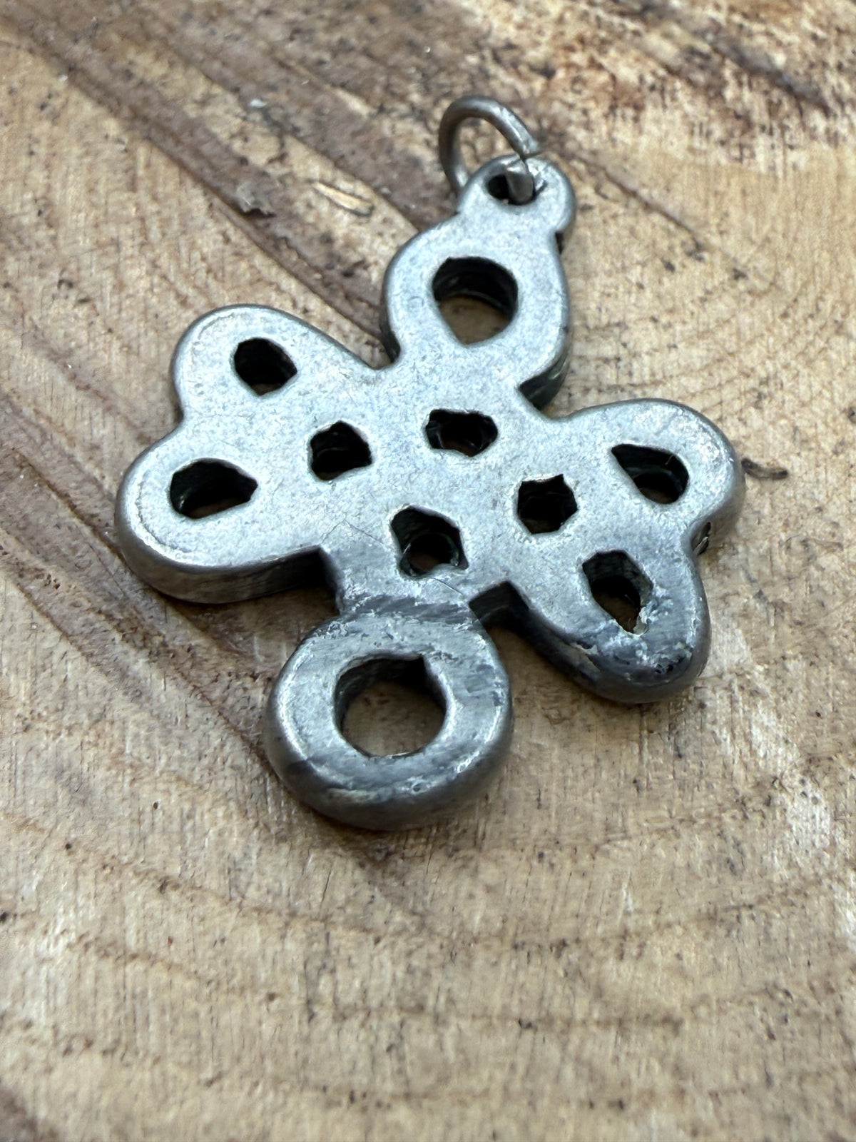 Vintage Pewter Endless Knot Pendant