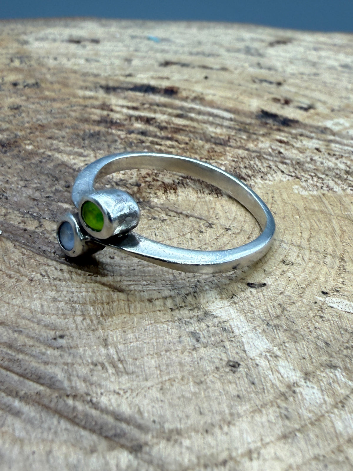 Vintage Sterling Silver Toi et Moi Ring