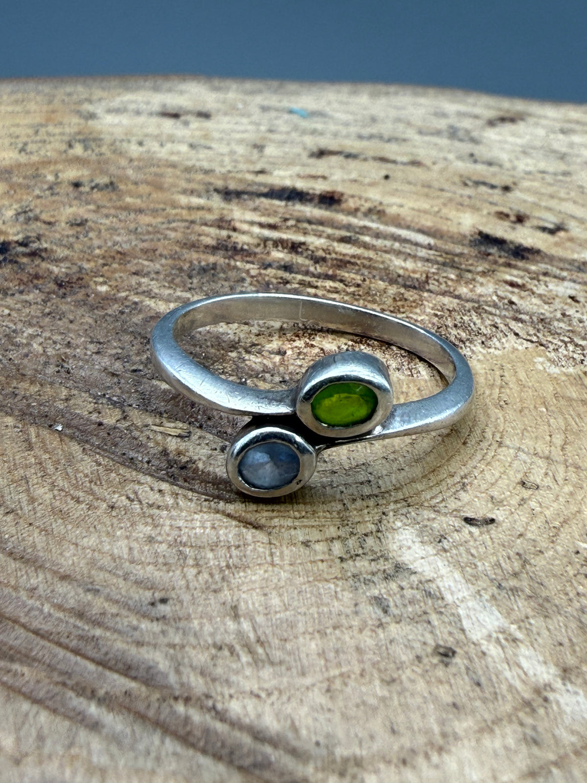 Vintage Sterling Silver Toi et Moi Ring