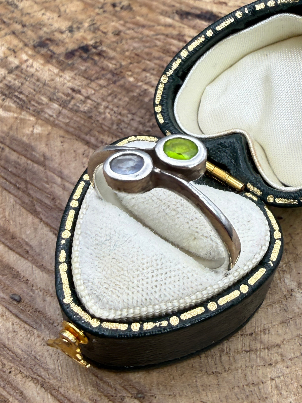 Vintage Sterling Silver Toi et Moi Ring