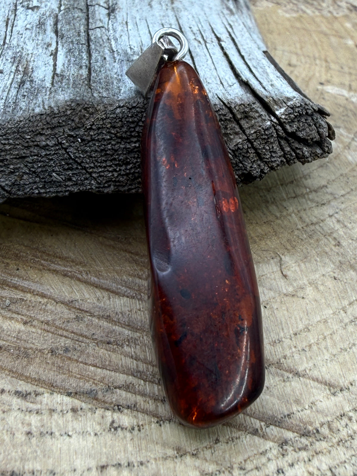 Vintage Amber Drop Pendant