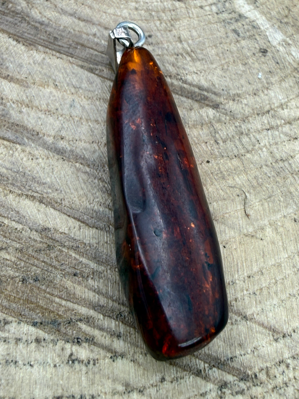Vintage Amber Drop Pendant