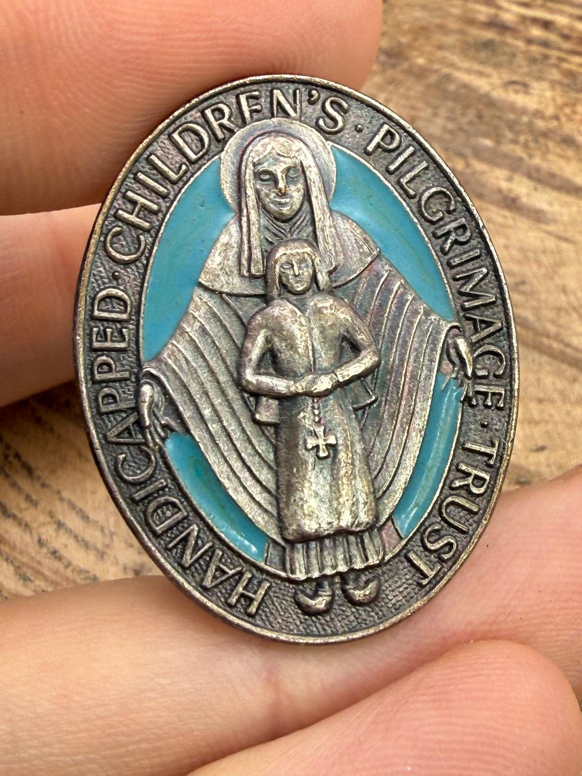 Vintage HCPT Handicapped Children's Pilgrimage Trust Brooch
