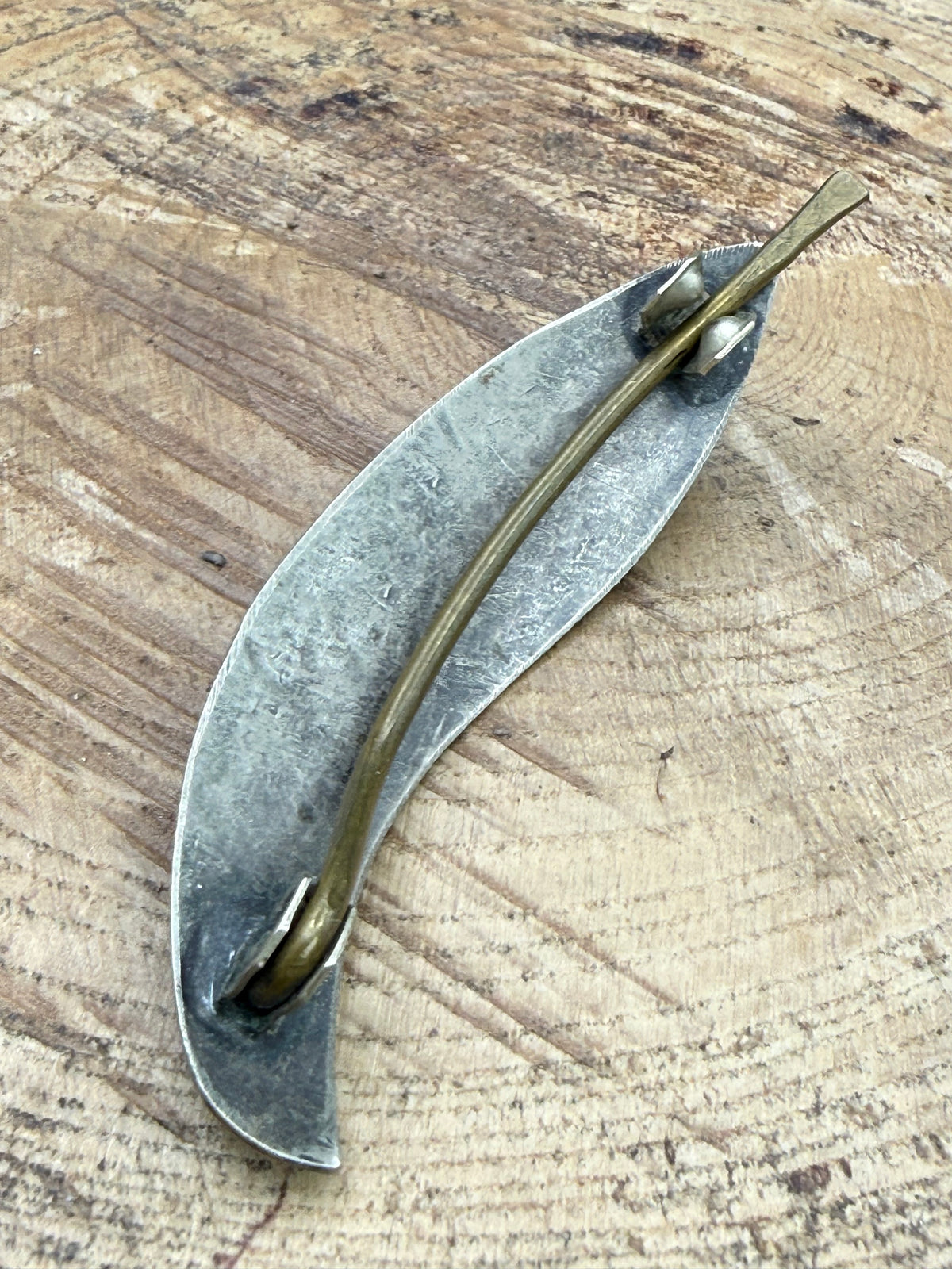 Vintage Art Nouveau Style Hair Clip, Blue Glass
