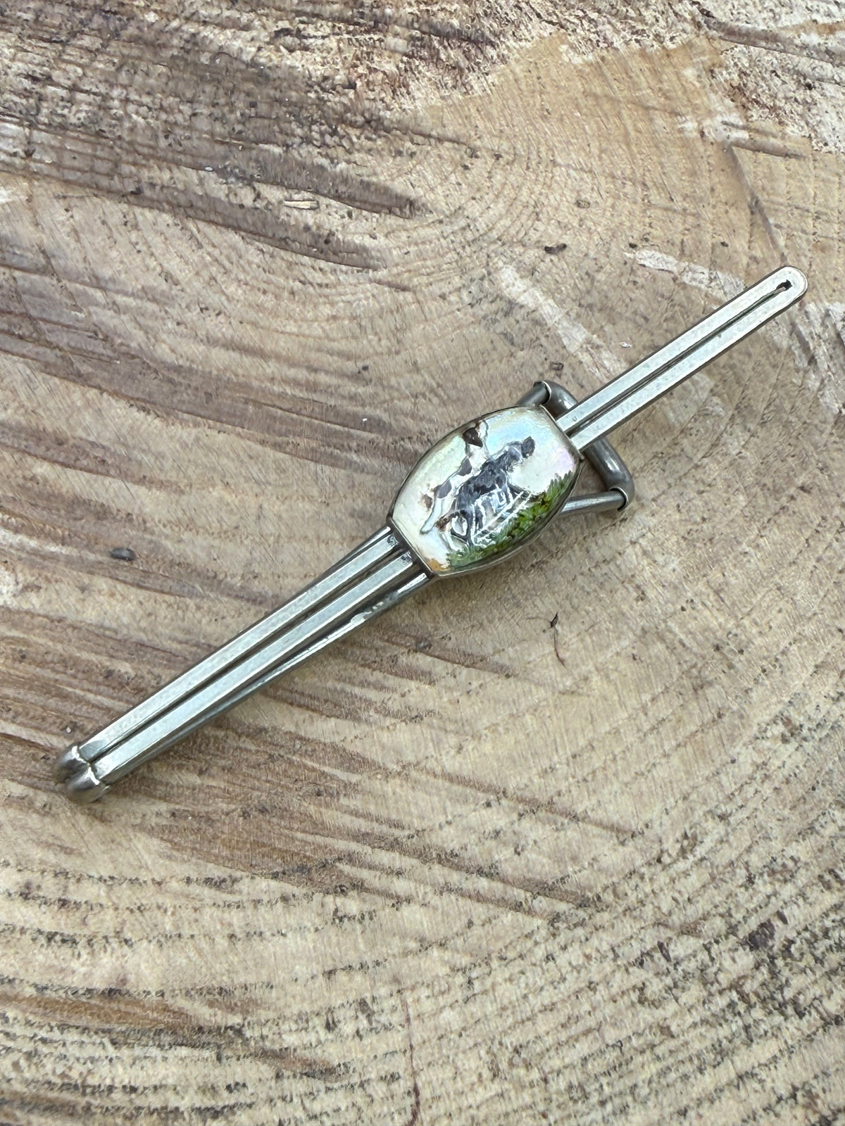 Vintage Art Deco Hunting Dogs Tie Clip