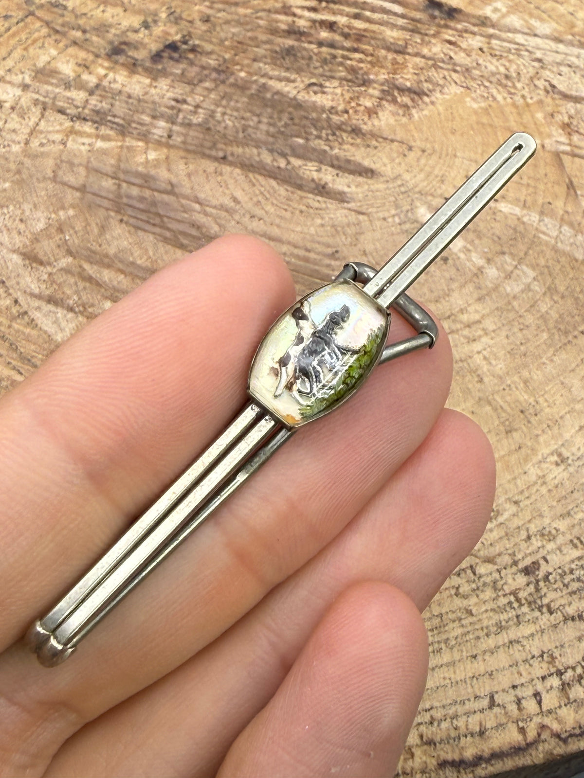Vintage Art Deco Hunting Dogs Tie Clip