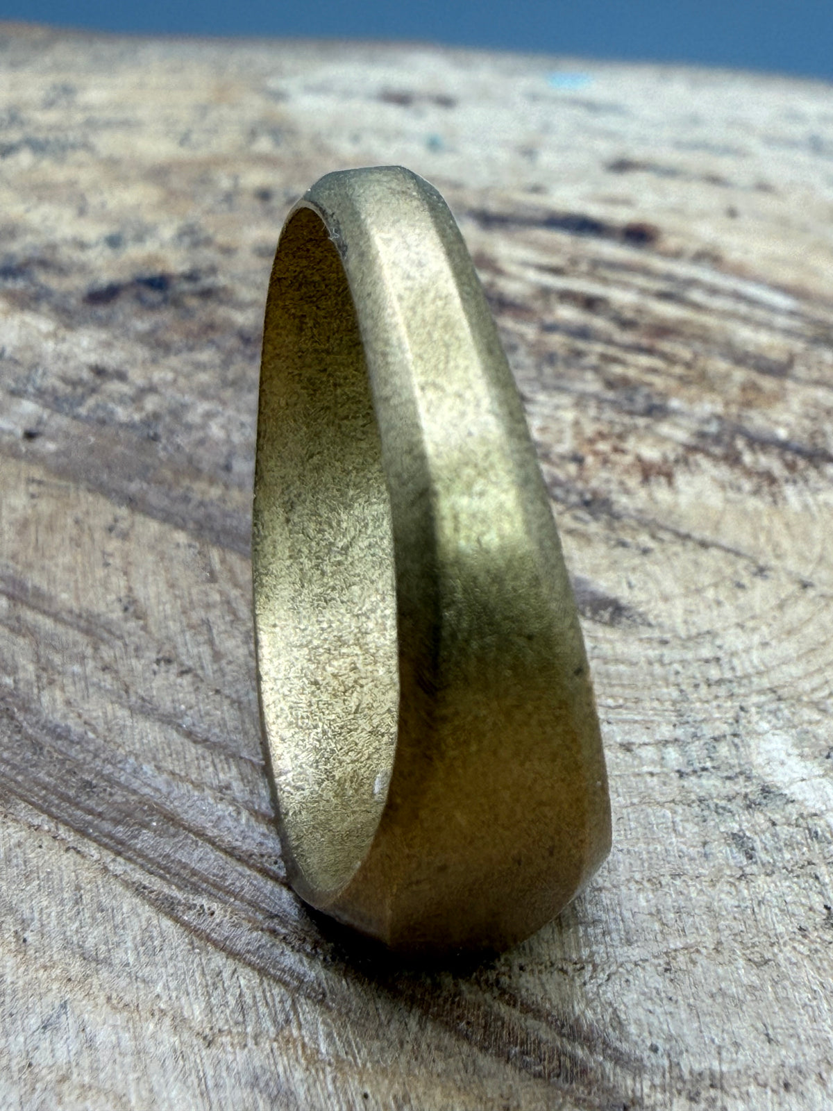 Antique Brass Monogram Signet Ring - Size Z