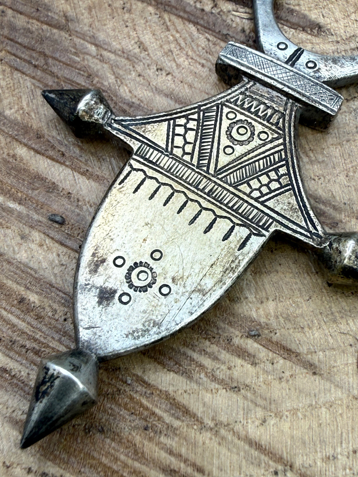 Vintage Tuareg Cross Pendant From Niger