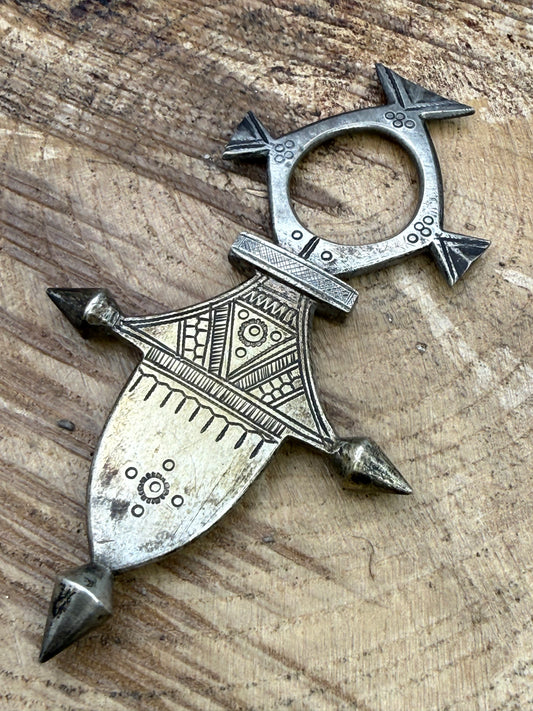 Vintage Tuareg Cross Pendant From Niger