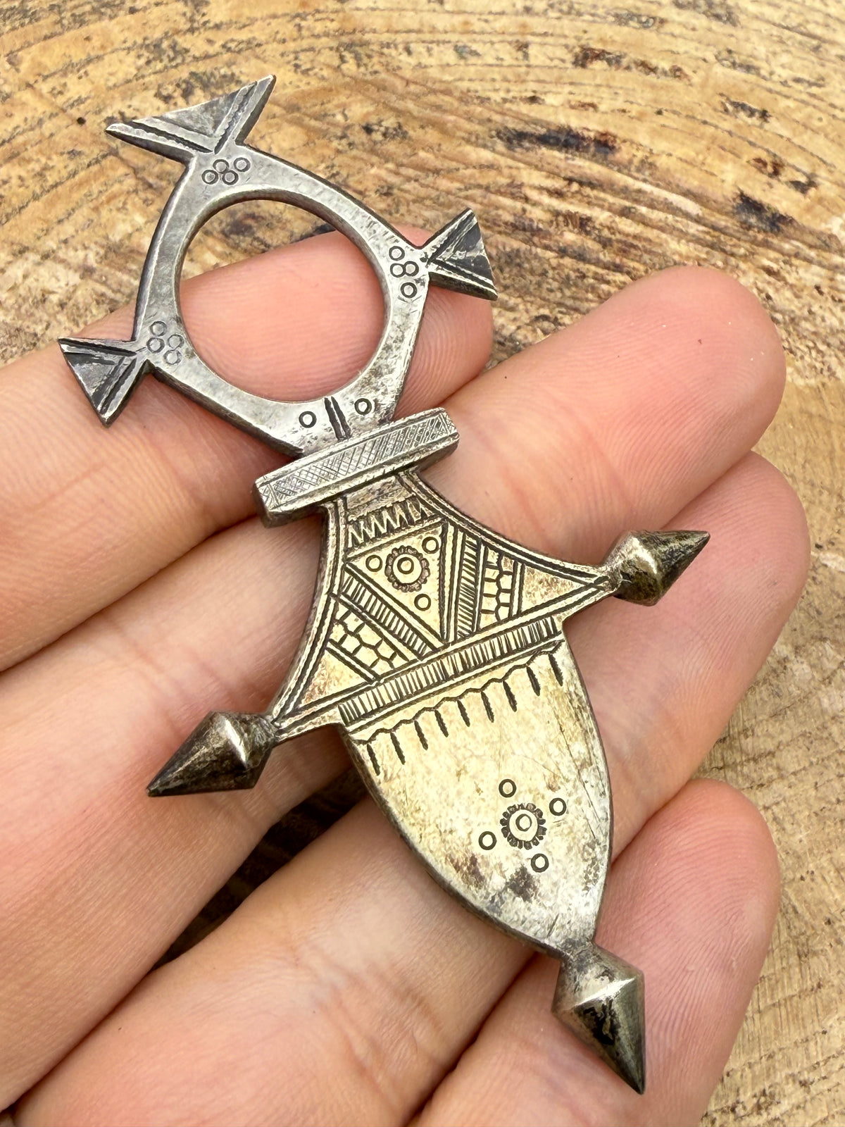 Vintage Tuareg Cross Pendant From Niger