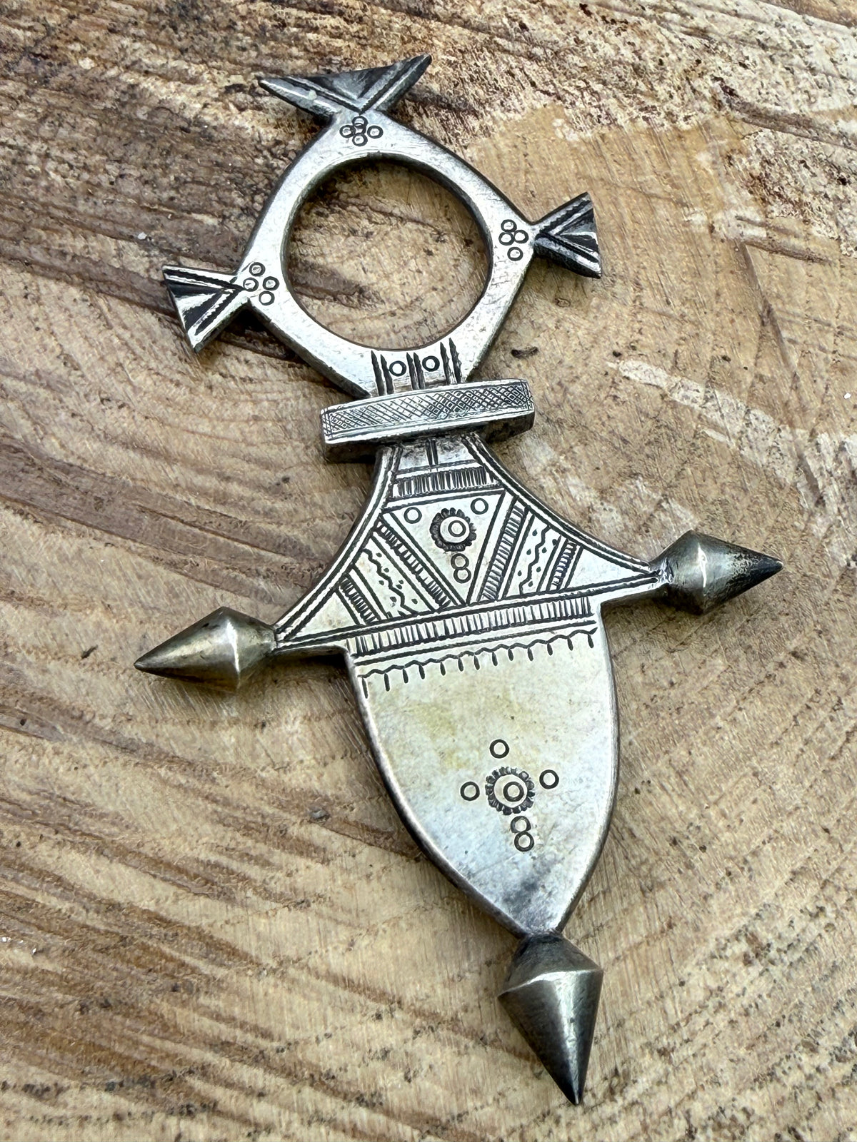 Vintage Tuareg Cross Pendant From Niger