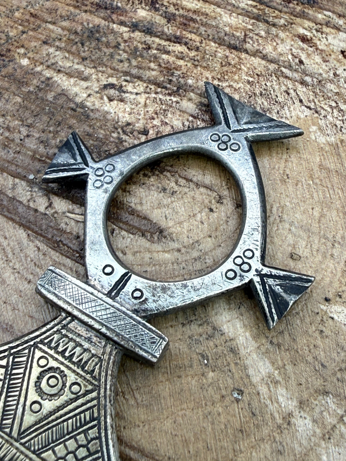 Vintage Tuareg Cross Pendant From Niger