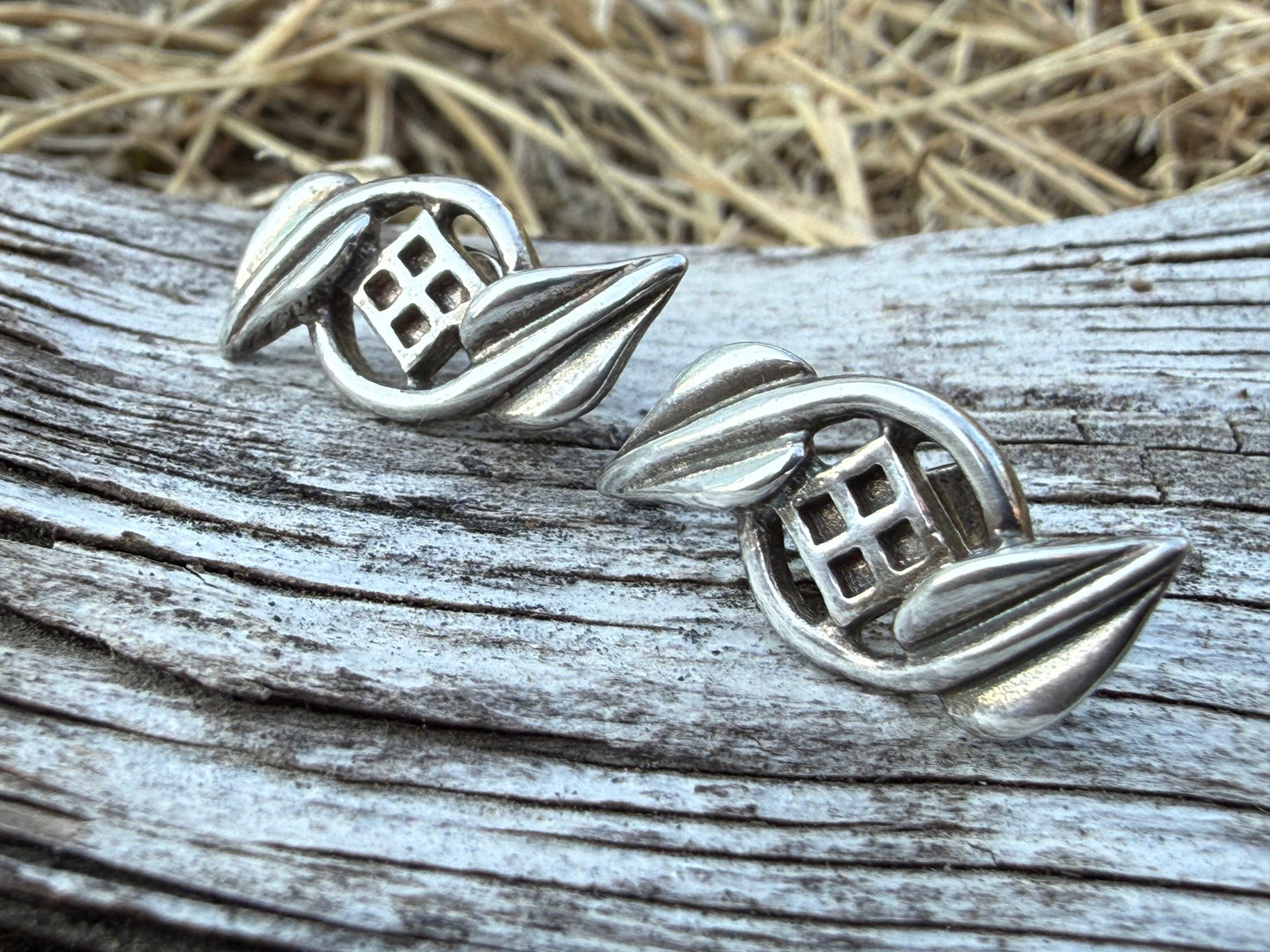 Vintage Celtic CLJ Stud Earrings