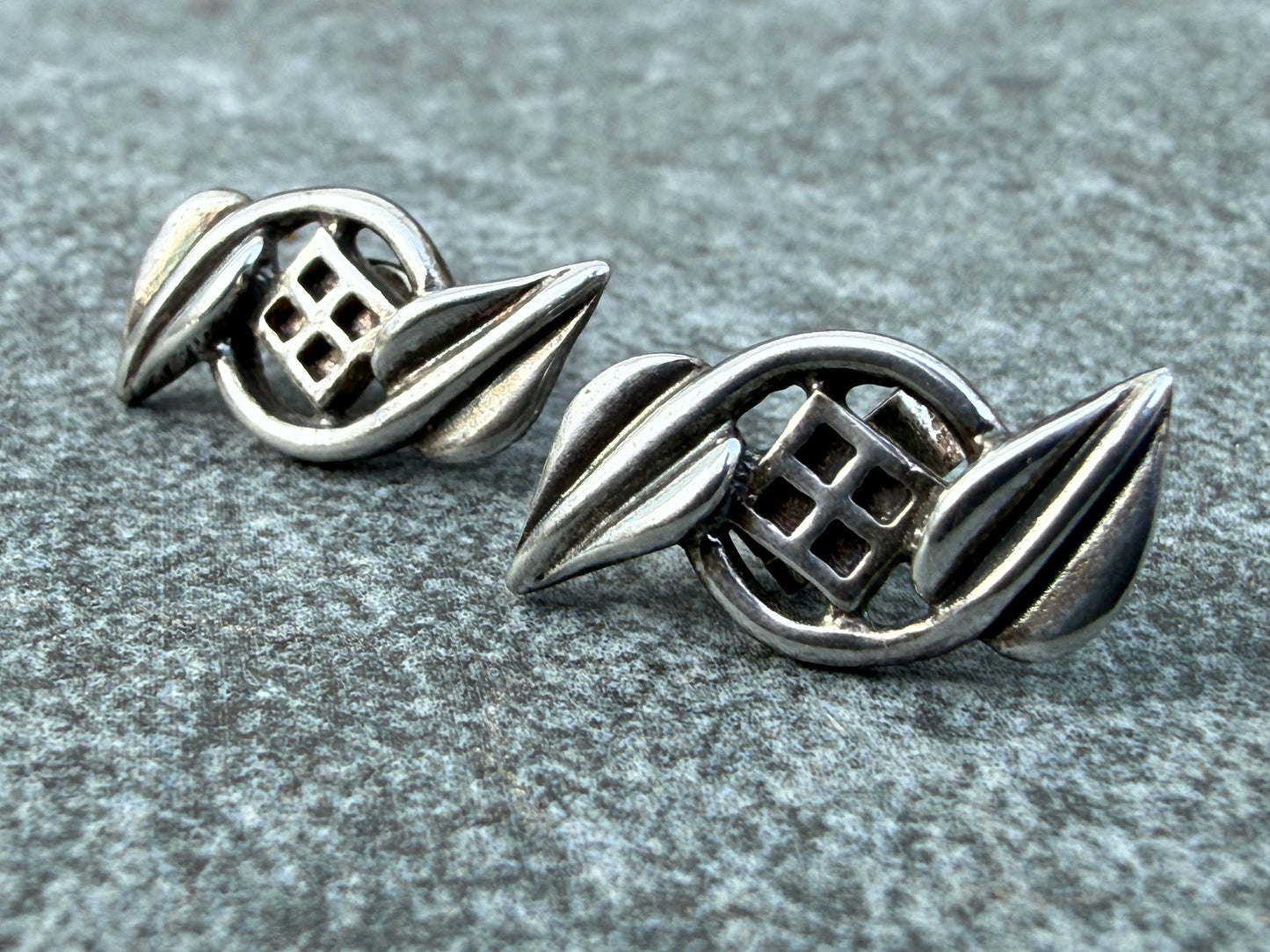 Vintage Celtic CLJ Stud Earrings