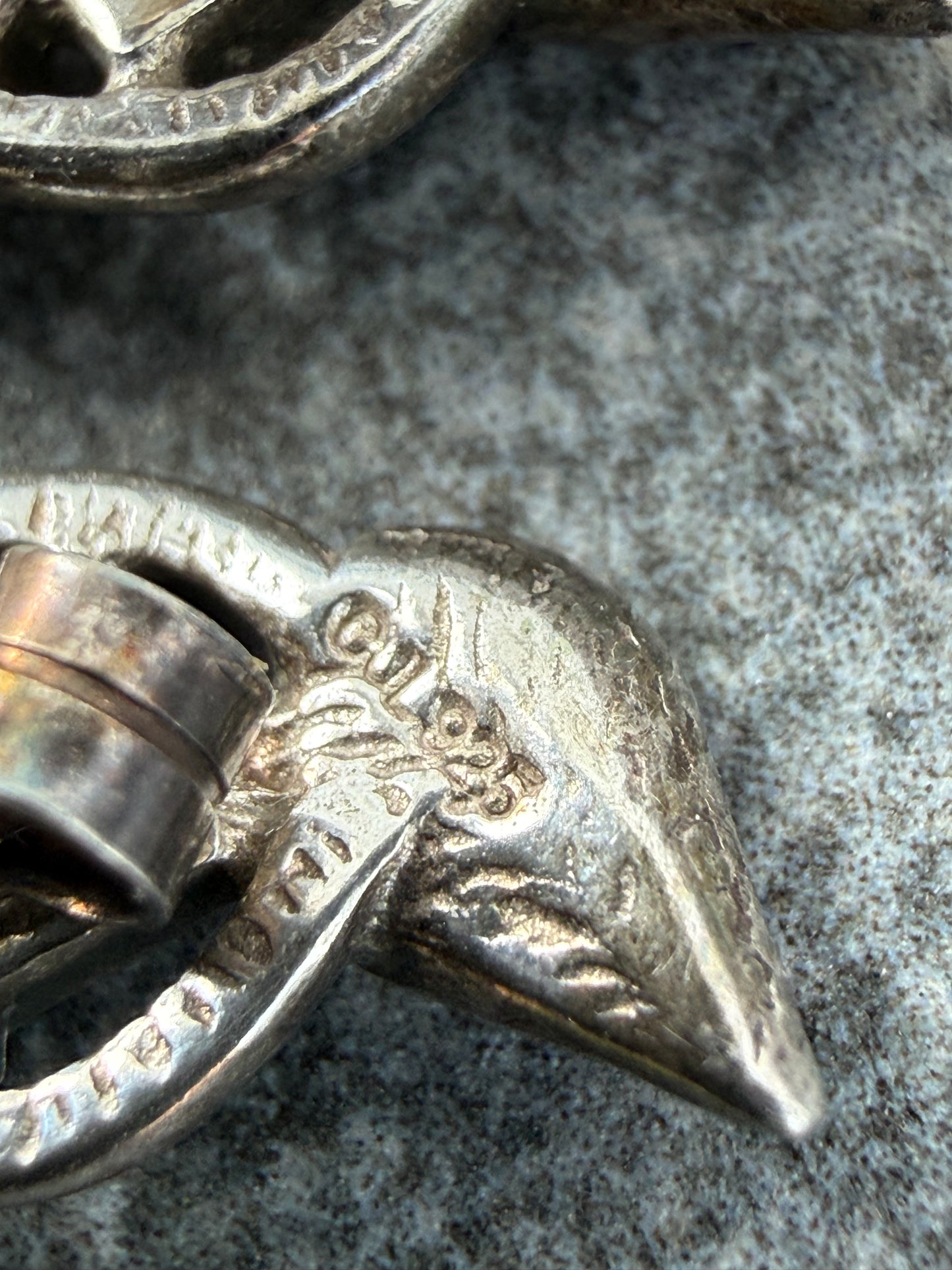 Vintage Celtic CLJ Stud Earrings