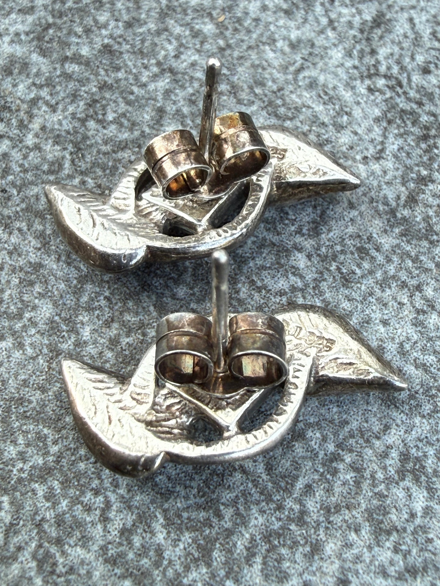 Vintage Celtic CLJ Stud Earrings