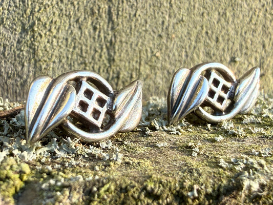 Vintage Celtic CLJ Stud Earrings