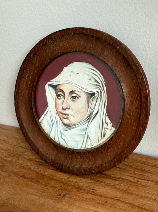 Vintage Miniature Portrait of a Nun