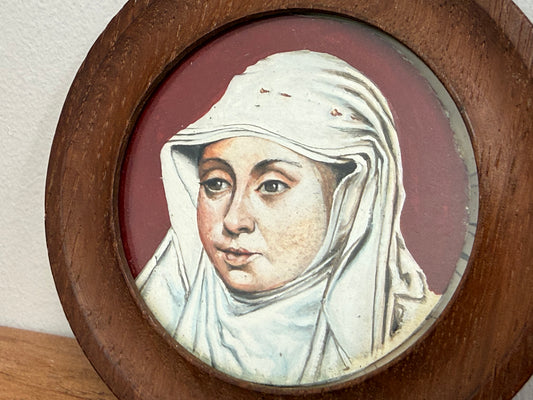 Vintage Miniature Portrait of a Nun
