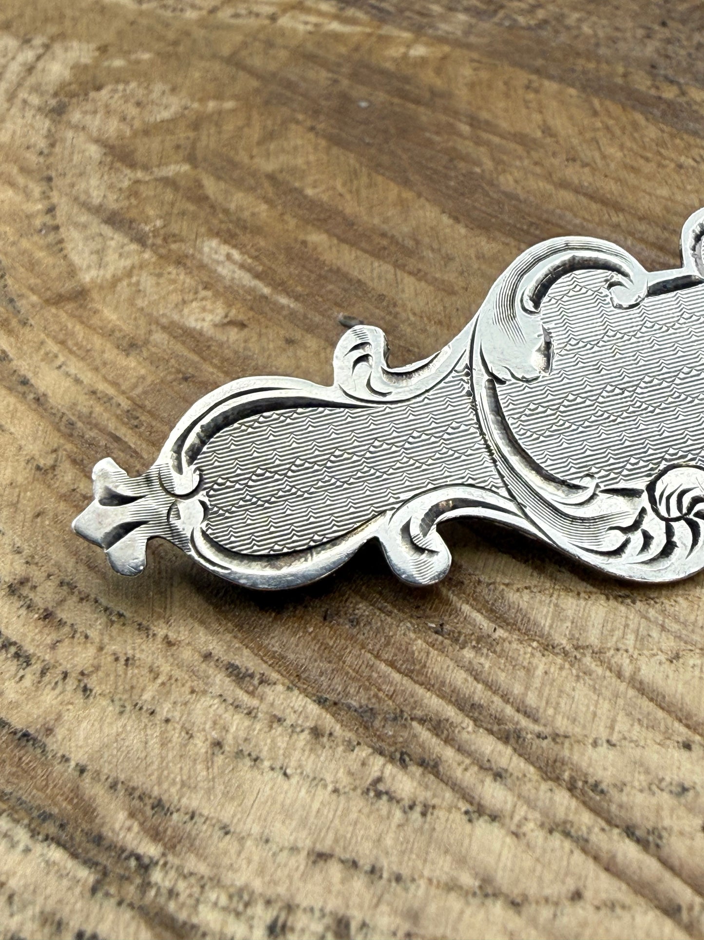 Victorian Sterling Silver Aesthetic Period Bar Brooch