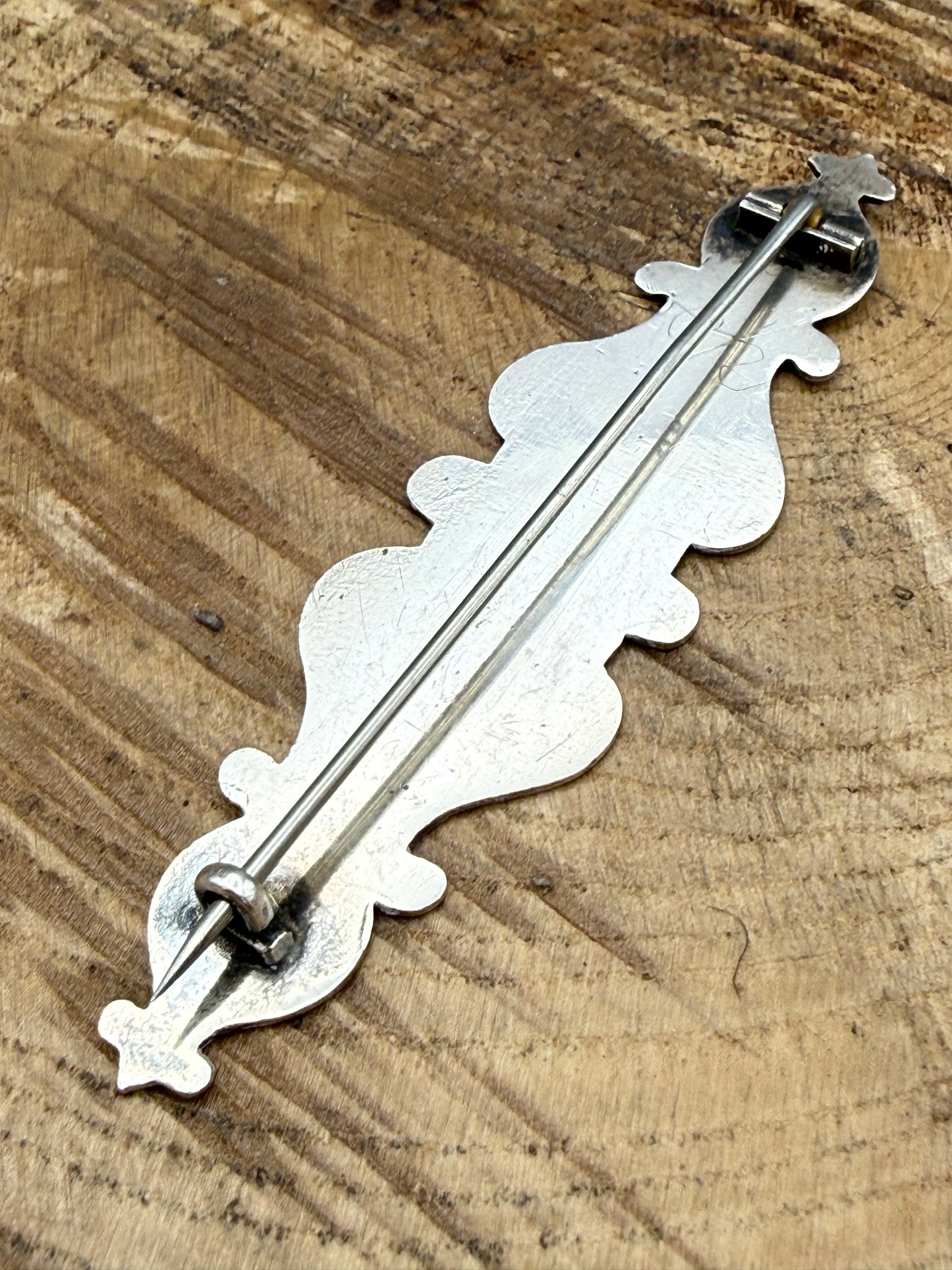 Victorian Sterling Silver Aesthetic Period Bar Brooch