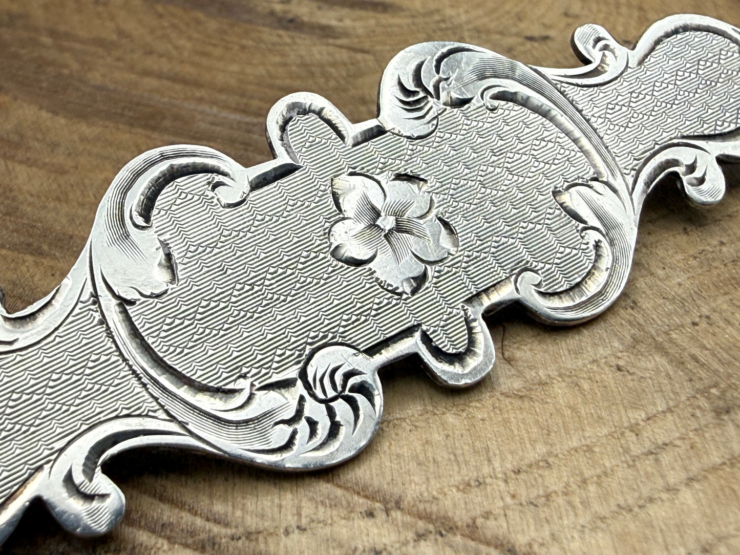 Victorian Sterling Silver Aesthetic Period Bar Brooch