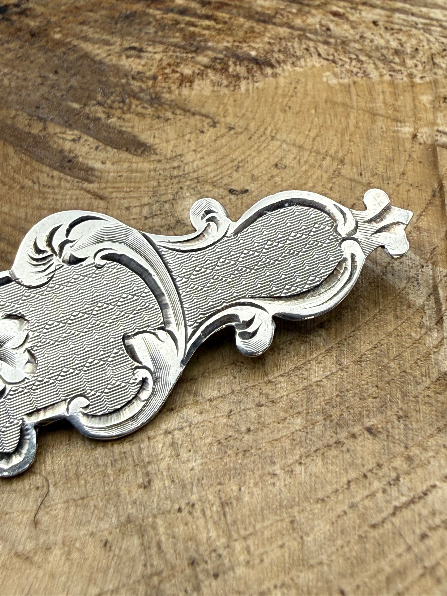 Victorian Sterling Silver Aesthetic Period Bar Brooch