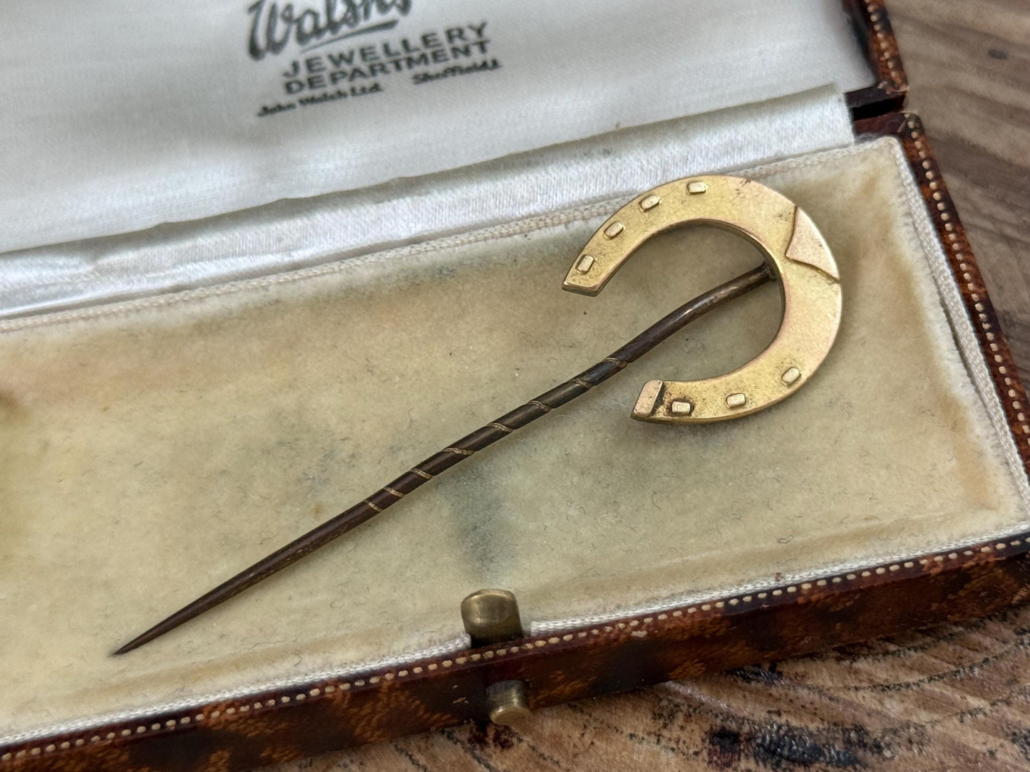 Antique Gilt Horseshoe Stick Pin