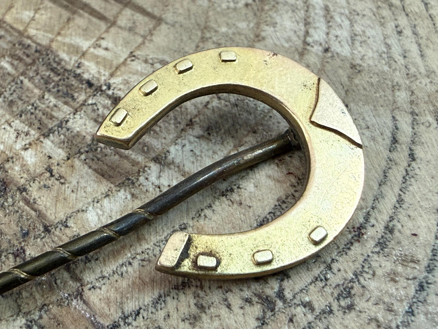Antique Gilt Horseshoe Stick Pin