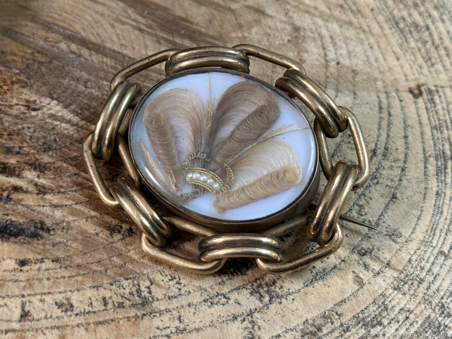 Scandalous Victorian Mourning Brooch, Aristocratic Gordon-Cumming