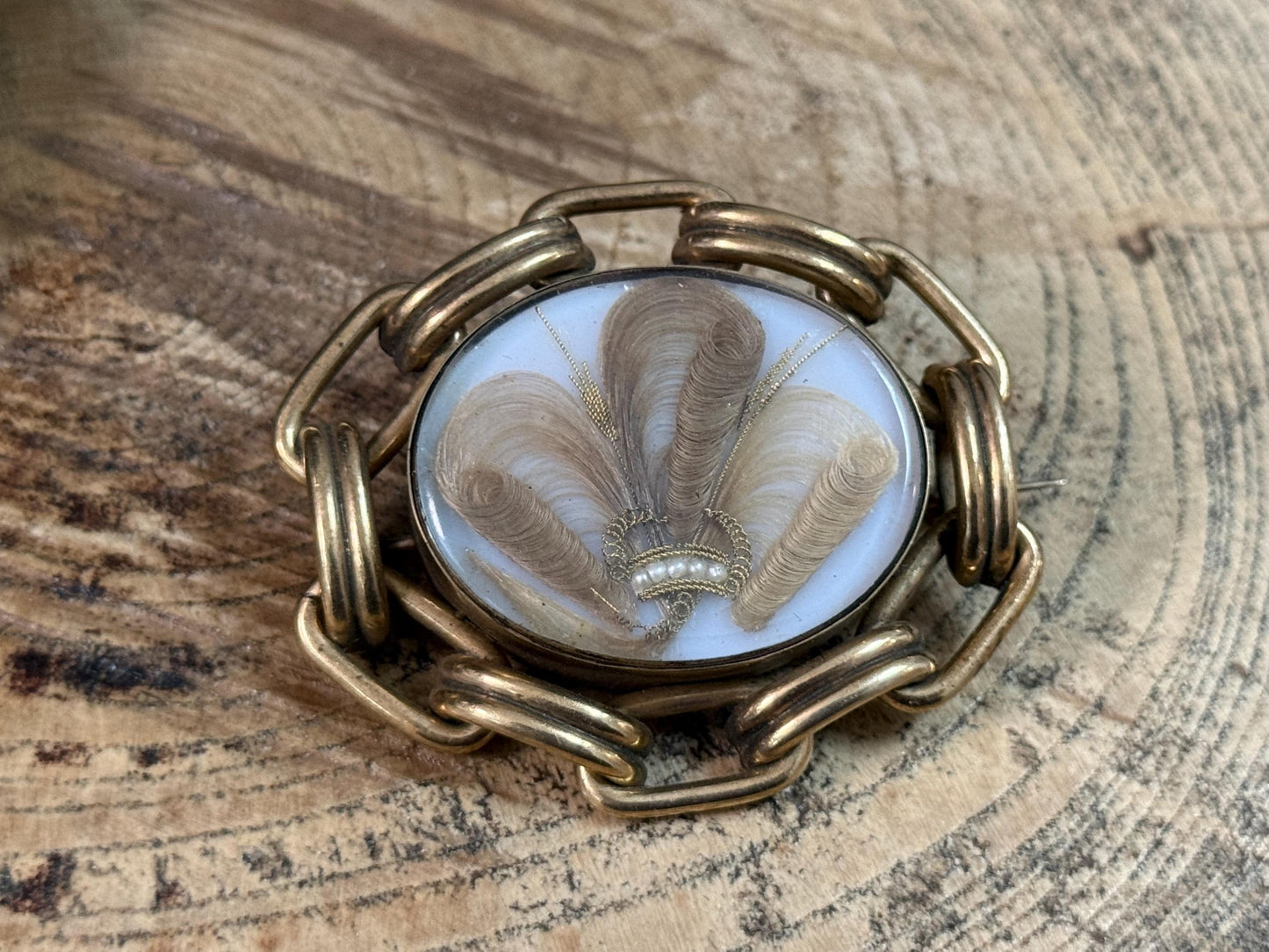 Scandalous Victorian Mourning Brooch, Aristocratic Gordon-Cumming