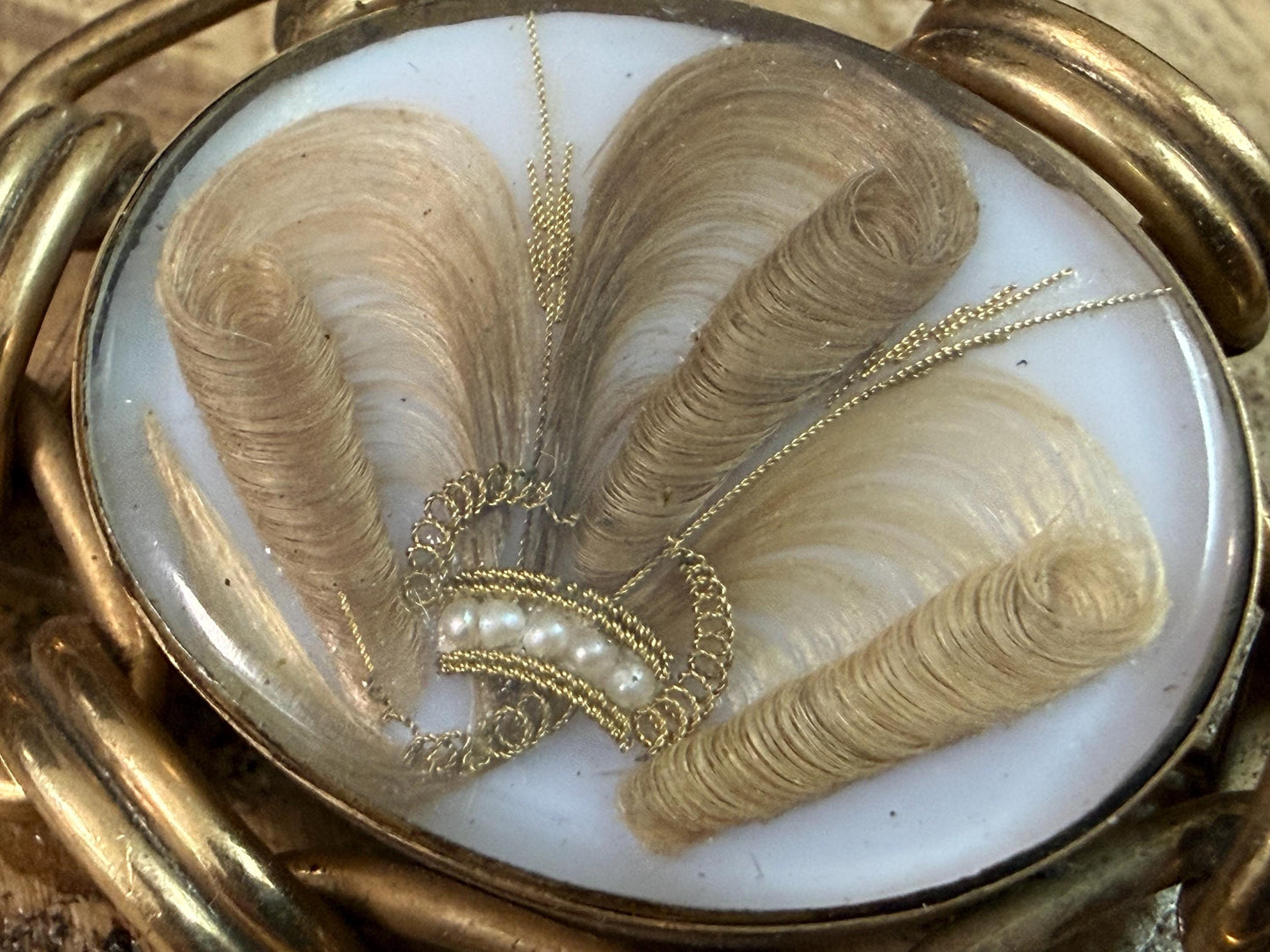Scandalous Victorian Mourning Brooch, Aristocratic Gordon-Cumming