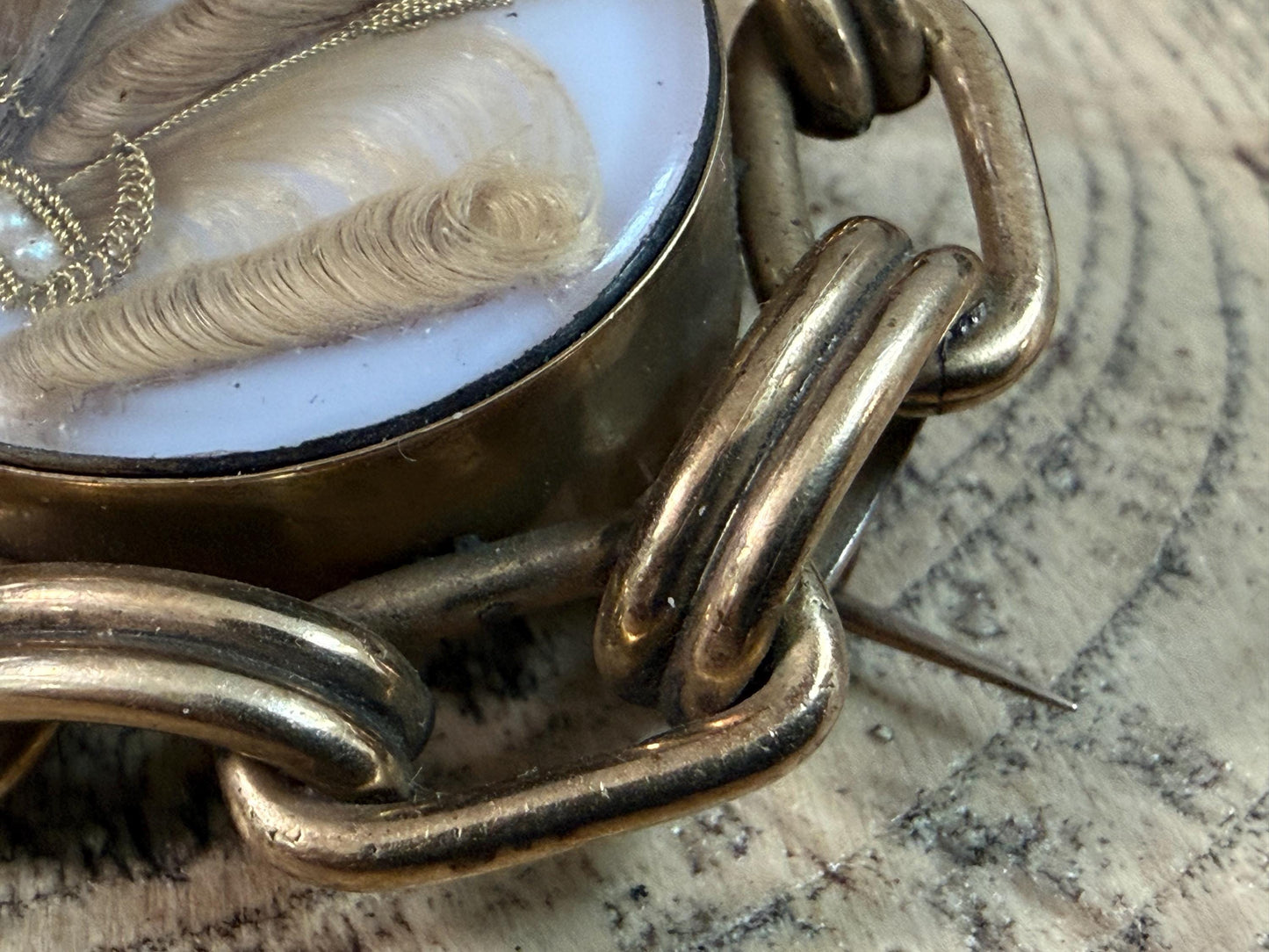 Scandalous Victorian Mourning Brooch, Aristocratic Gordon-Cumming