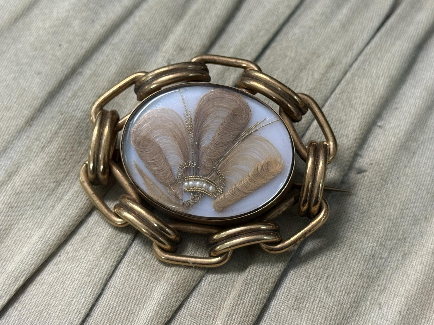 Scandalous Victorian Mourning Brooch, Aristocratic Gordon-Cumming