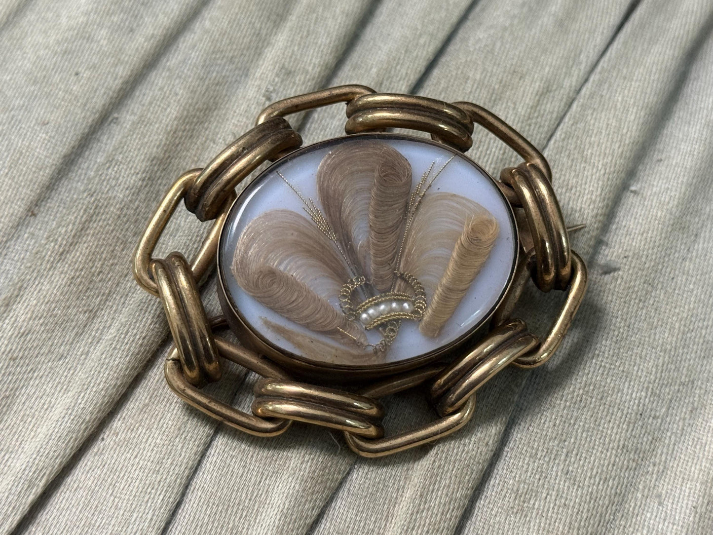 Scandalous Victorian Mourning Brooch, Aristocratic Gordon-Cumming