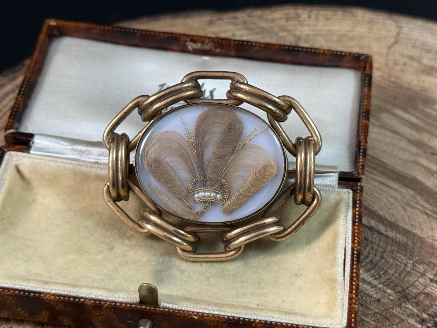 Scandalous Victorian Mourning Brooch, Aristocratic Gordon-Cumming