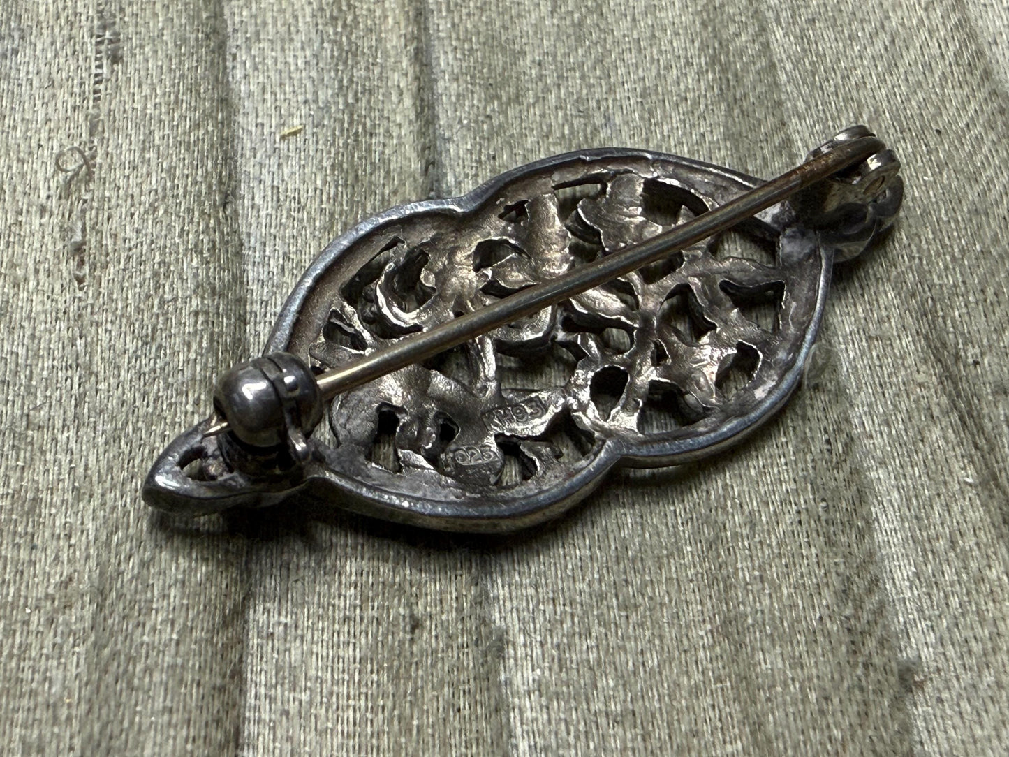 Art Nouveau Style Kit Heath Sterling Silver Brooch
