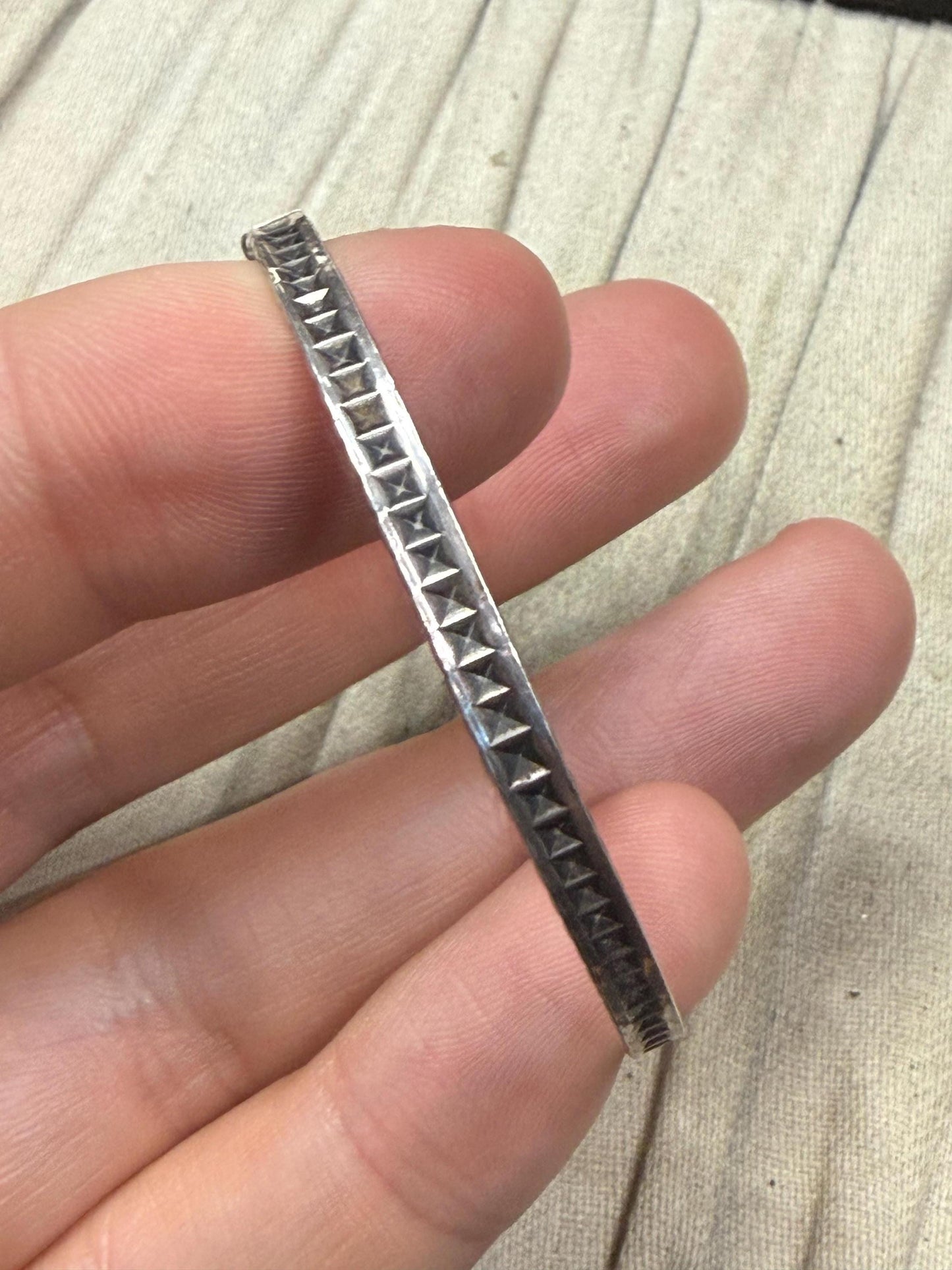 Vintage Sterling Silver Baby Adjustable Bangle