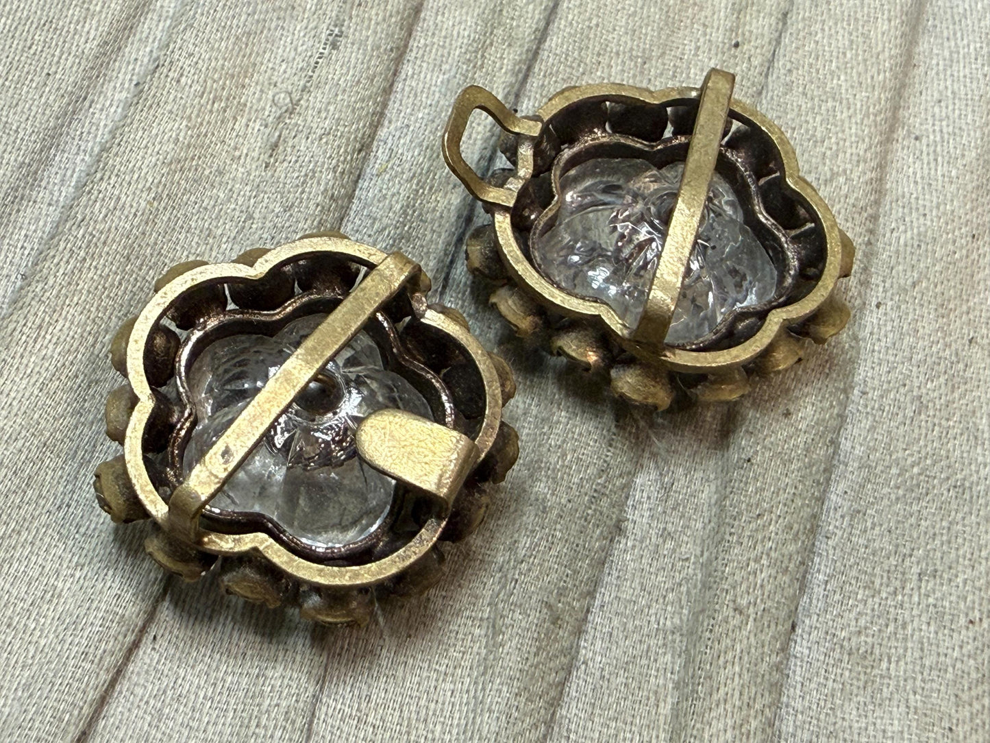 Antique Sparkly Paste Floral Victorian Buckle