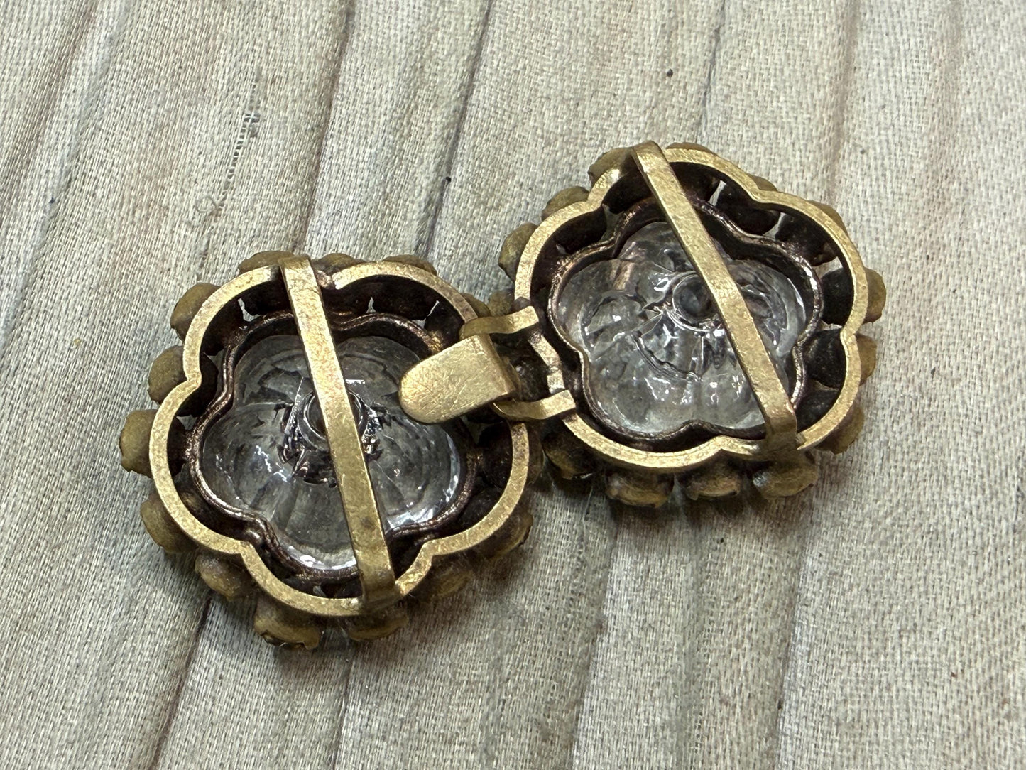 Antique Sparkly Paste Floral Victorian Buckle