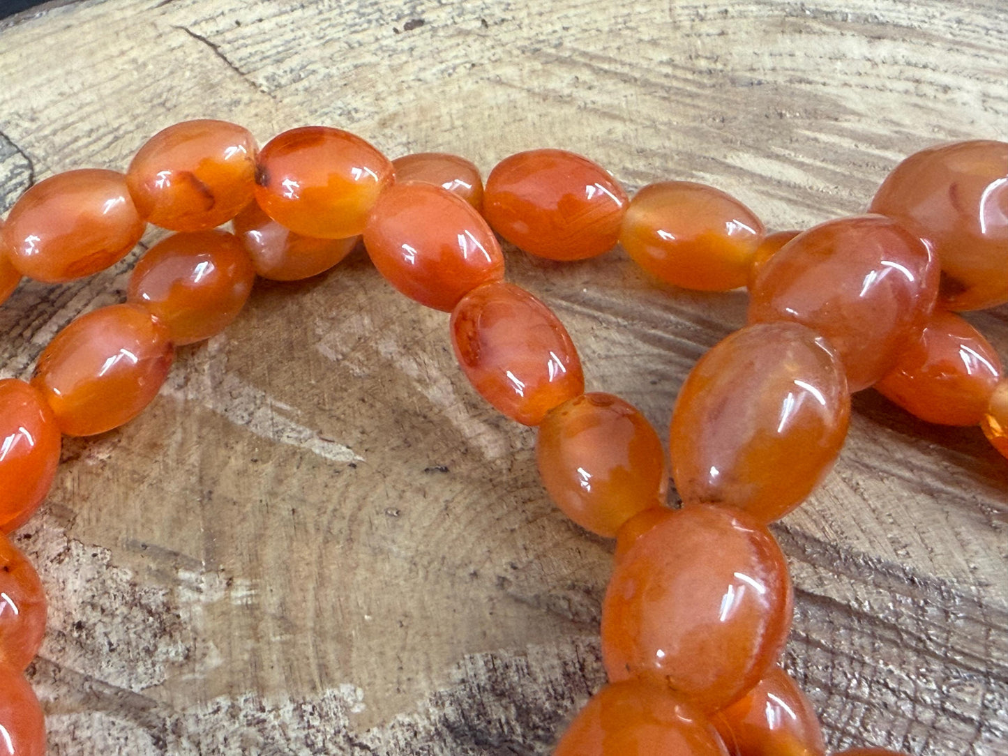 Vintage Chunky Carnelian Beaded Necklace