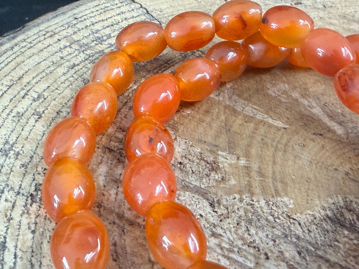 Vintage Chunky Carnelian Beaded Necklace
