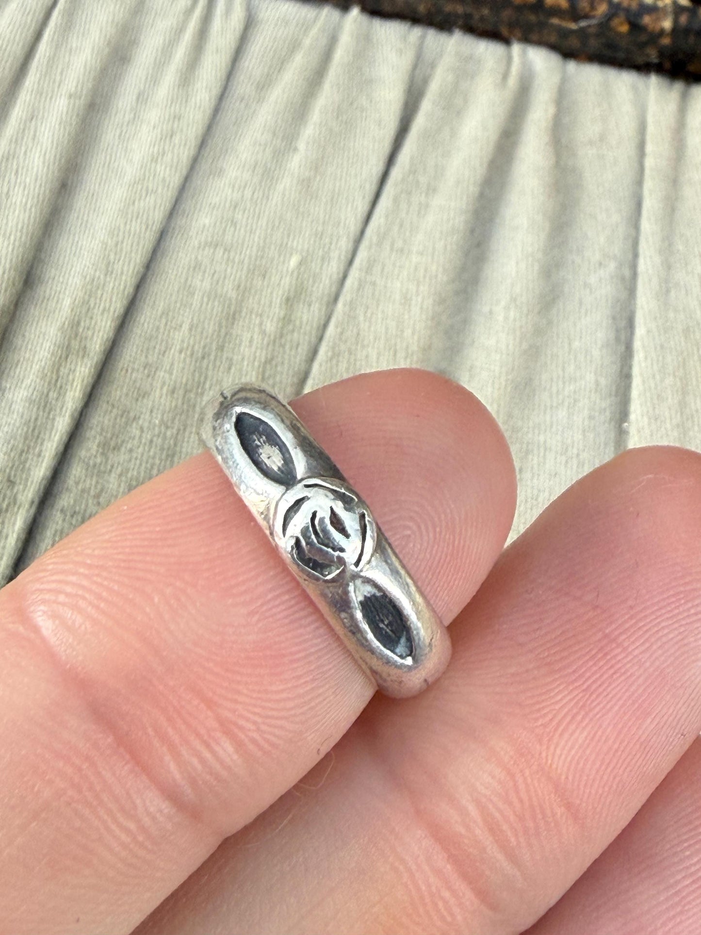Vintage Kit Heath Sterling Silver & Glasgow Rose Ring