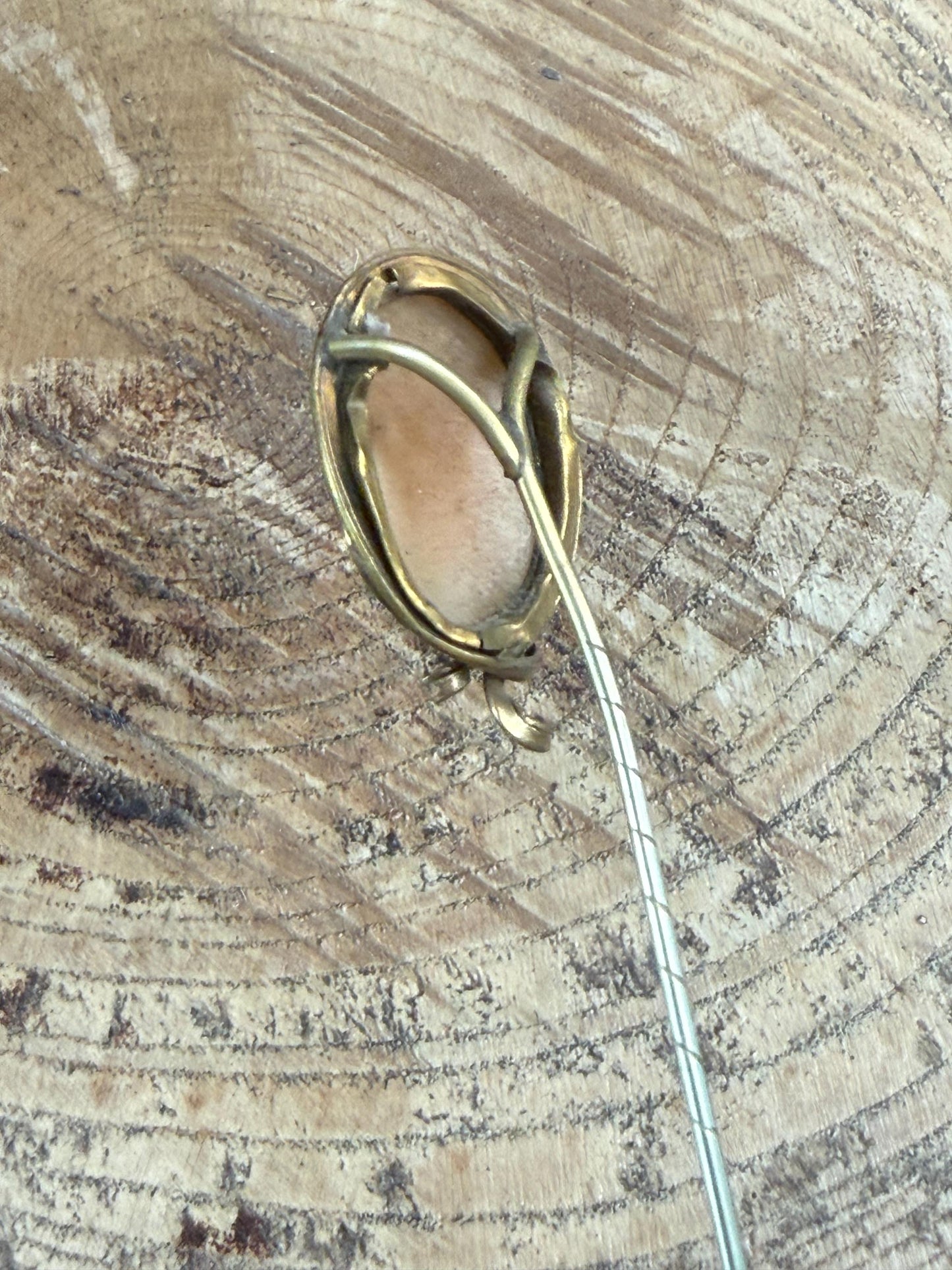 Antique Neoclassical Cameo Shell Stick Pin