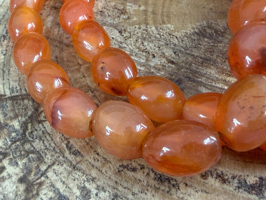 Vintage Chunky Carnelian Beaded Necklace