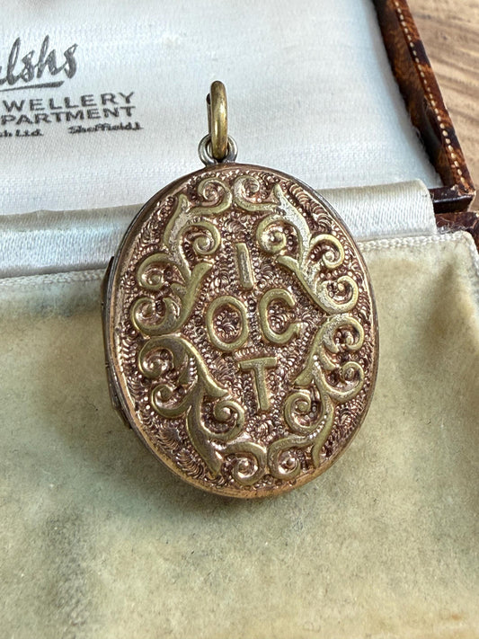 Antique Victorian IOGT Templar Locket Pendant
