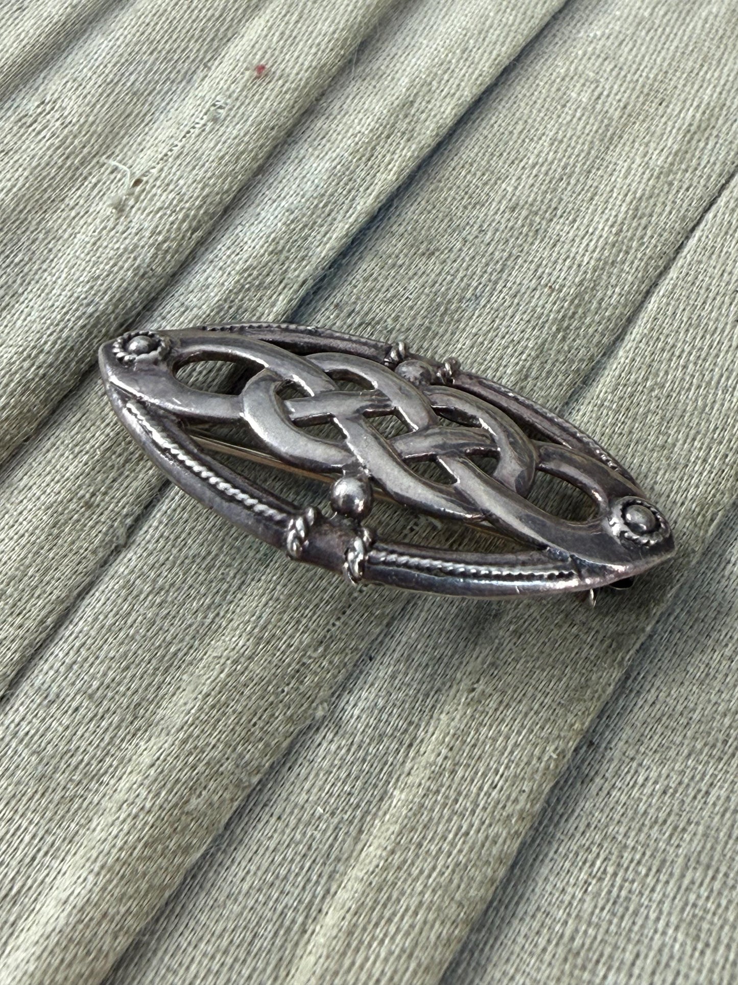 Vintage Kit Heath Celtic Knot Sterling Silver Brooch