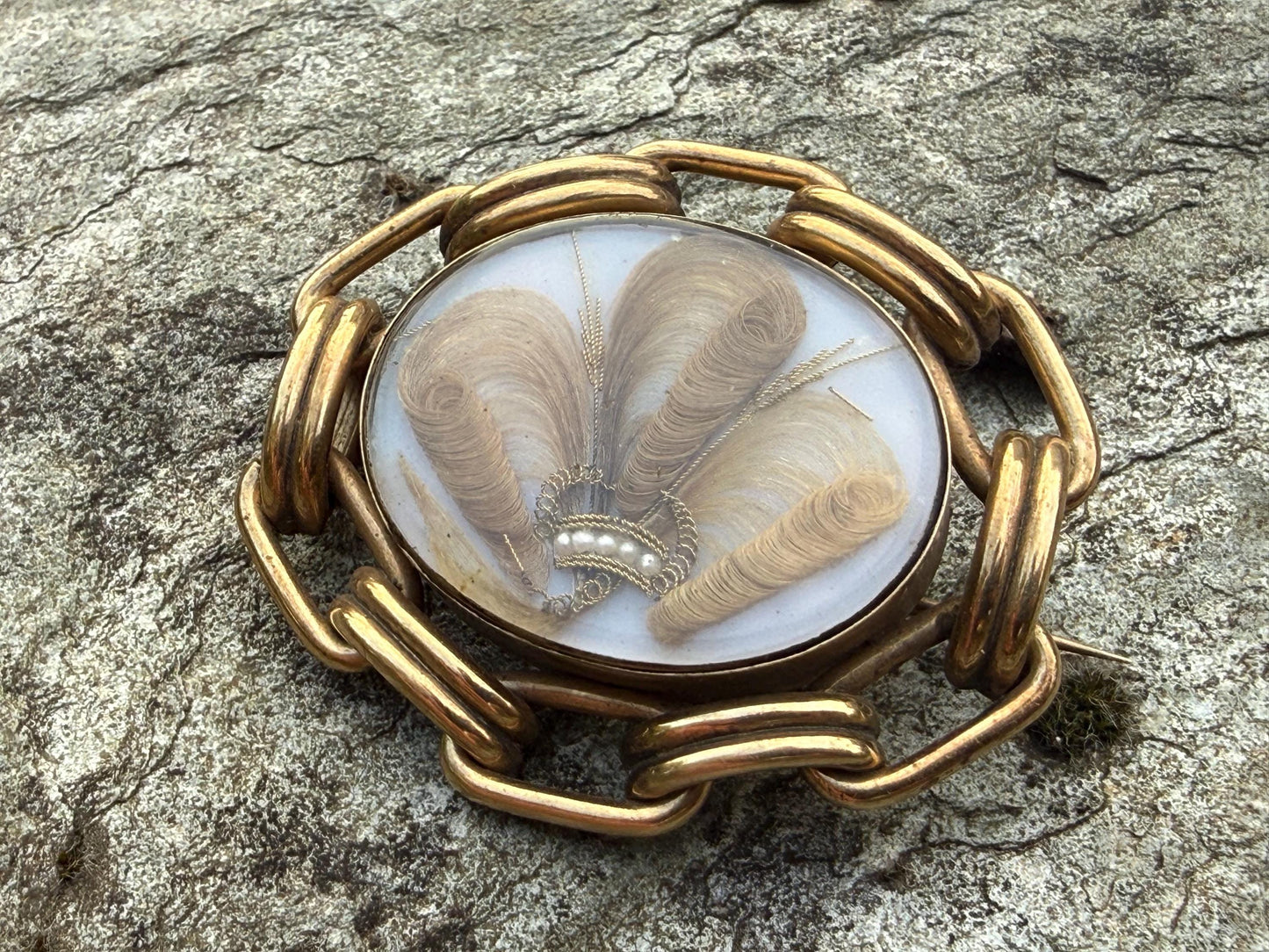 Scandalous Victorian Mourning Brooch, Aristocratic Gordon-Cumming