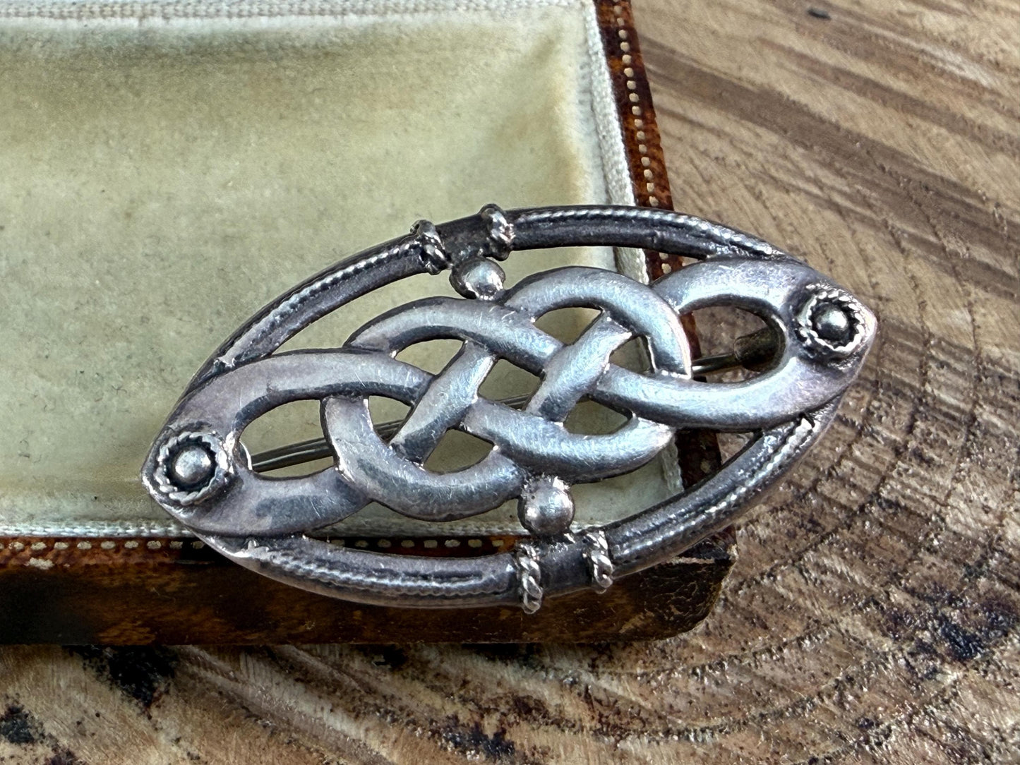 Vintage Kit Heath Celtic Knot Sterling Silver Brooch